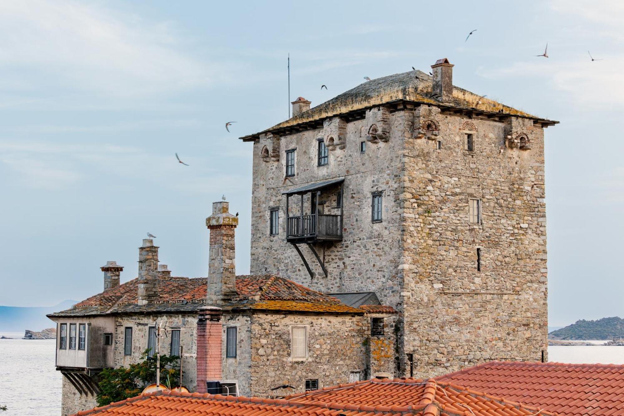 Athos Guest House Pansion Ouranoupoli Eksteriør bilde